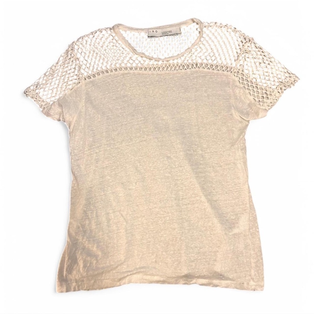 IRO White Mesh Masua Linen and Cotton Shirt